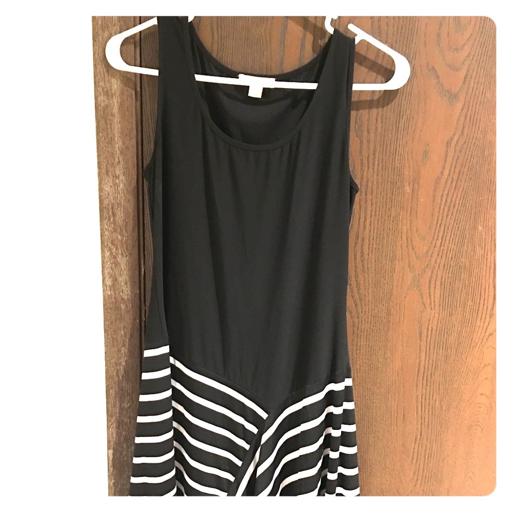 Black and white striped Dress.